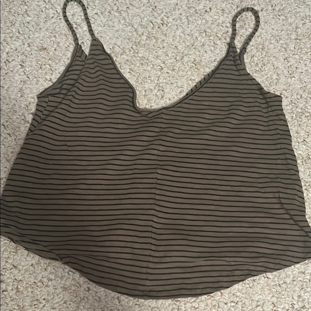 Zara Striped Brown Tank Top
